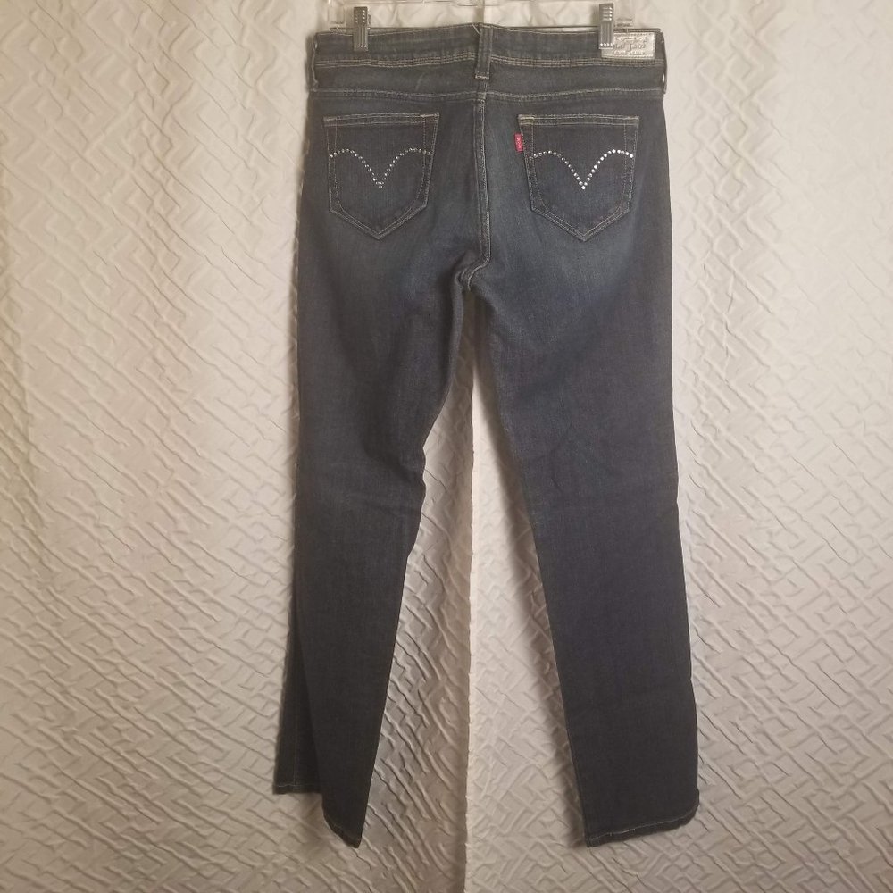 Levis Night Blue Rhinestone Pocket Jeans - Picture 2 of 7